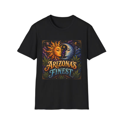 Sun and Moon Arizona's Finest T-Shirt | Celestial Sunface Moonface Tee