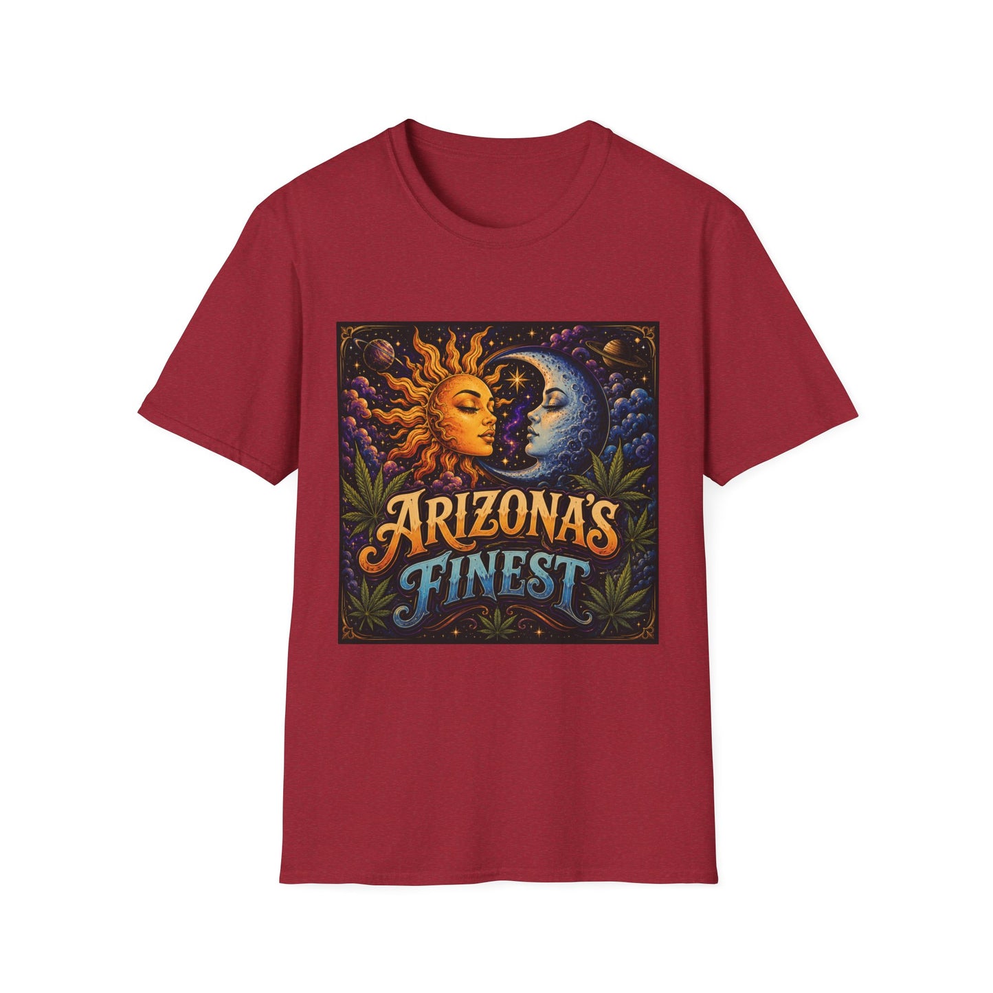 Sun and Moon Arizona's Finest T-Shirt | Celestial Sunface Moonface Tee