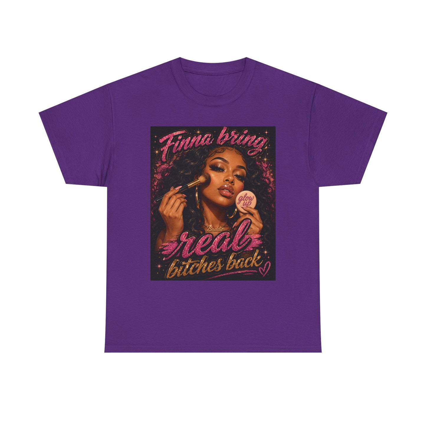 Finna Bring Real B*tches Back T-Shirt | Retro Makeup Illustration
