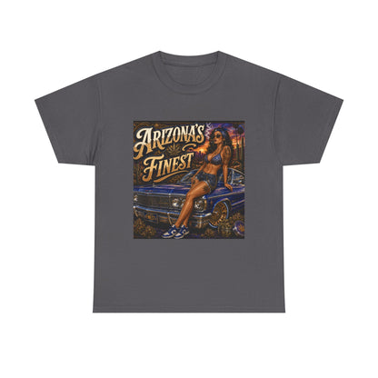 Arizona's Finest Pinup Car Tee | Lowrider, Retro Desert Vibe
