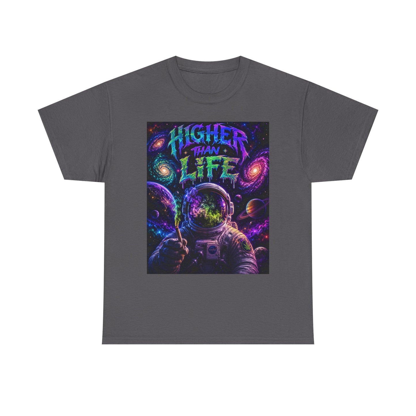 Higher Than Life Astronaut T-Shirt | Space Psychedelic Graphic Tee