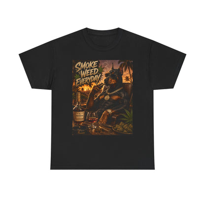 Smoke Weed Everyday T-Shirt | Smoking Crocodile Illustration, Retro Vibes