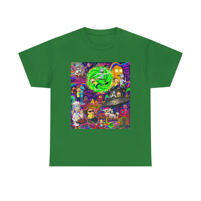 Rick and Morty Portal Collage T-Shirt | Sci-Fi Cartoon Pop Art Tee