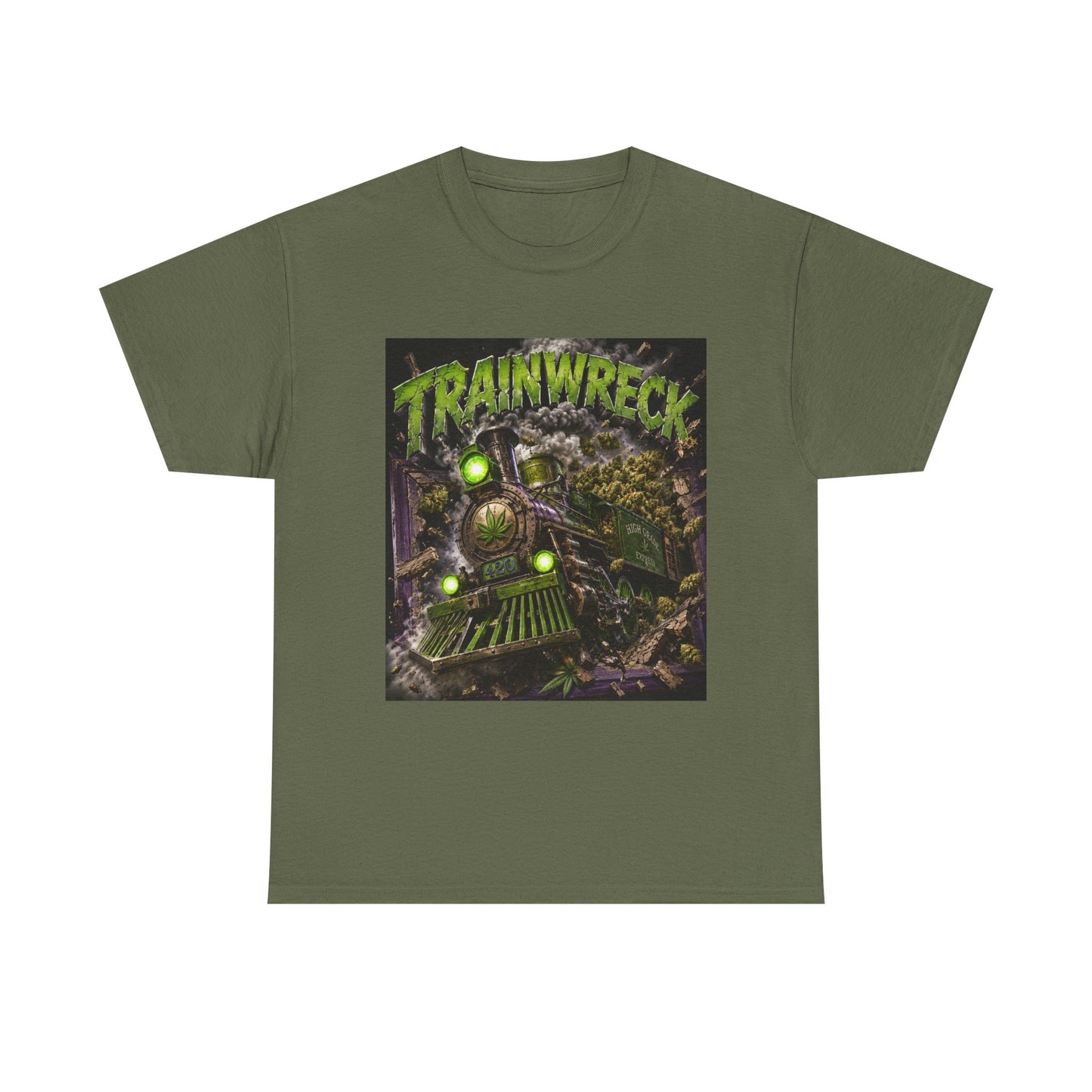 TrainwreckT-Shirt | Grunge Horror Train Graphic