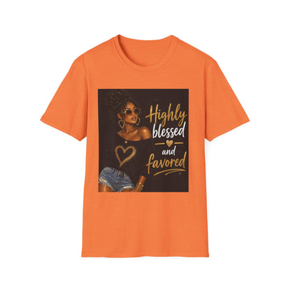 Highly Blessed and Favored T-Shirt | Inspirational Afrocentric Design