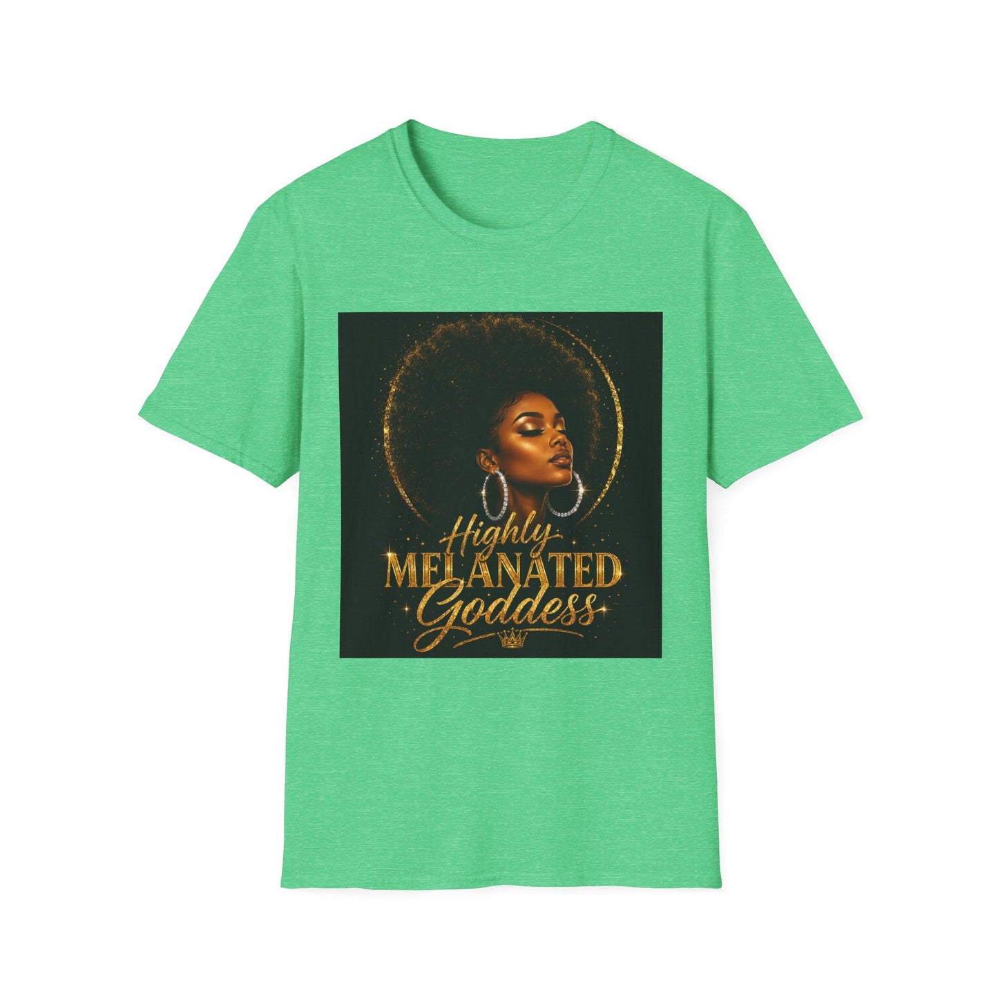 Melanated Goddess T-Shirt | Afrocentric Black Woman Art