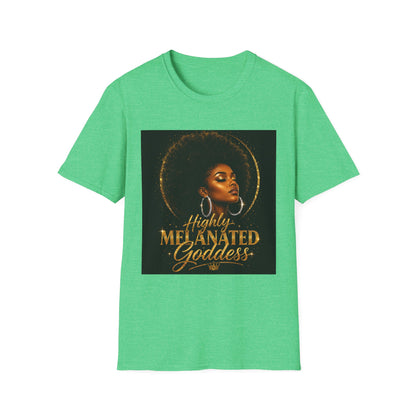Melanated Goddess T-Shirt | Afrocentric Black Woman Art