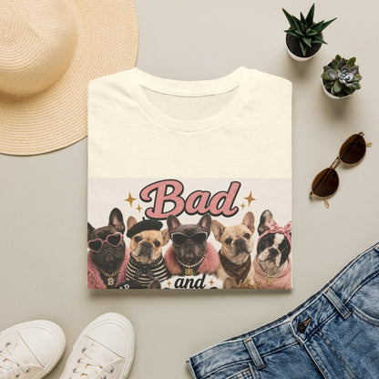 Bad and Boujee Dogs T-Shirt | Cute French Bulldog Pug Portraits
