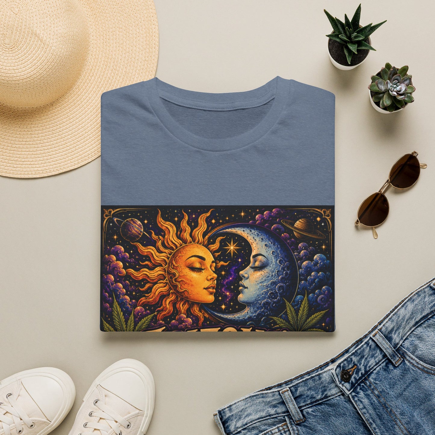 Sun and Moon Arizona's Finest T-Shirt | Celestial Sunface Moonface Tee