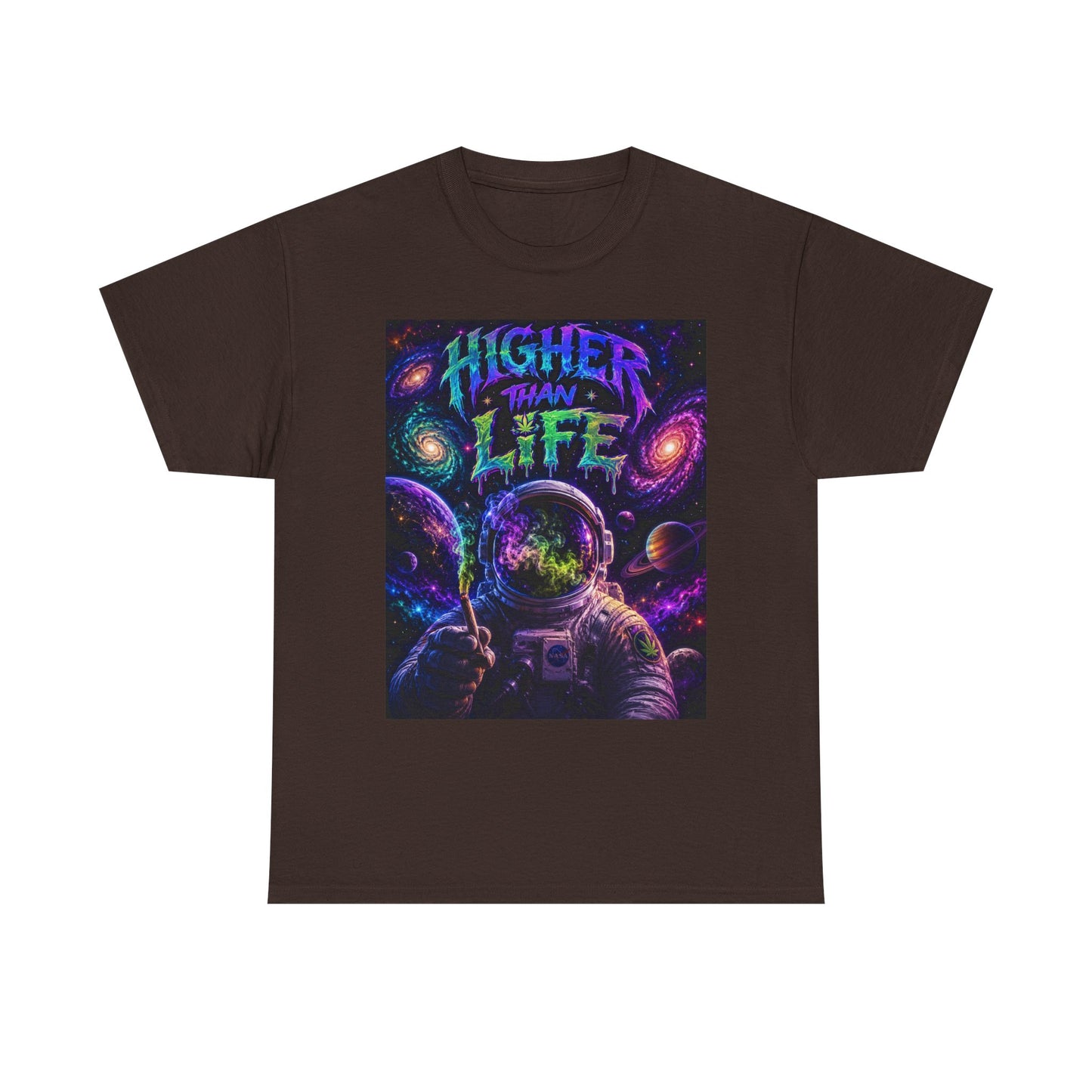 Higher Than Life Astronaut T-Shirt | Space Psychedelic Graphic Tee