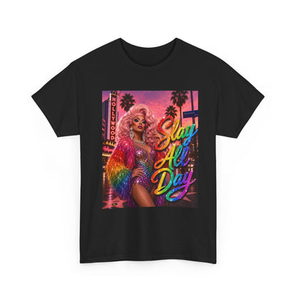 Slay All Day T-Shirt | Rainbow Glam Tee