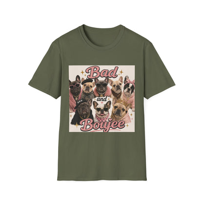 Bad and Boujee Dogs T-Shirt | Cute French Bulldog Pug Portraits