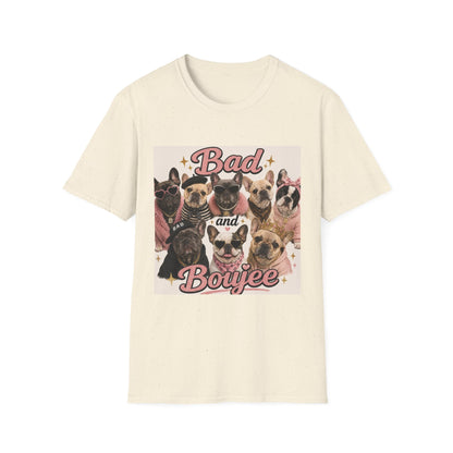 Bad and Boujee Dogs T-Shirt | Cute French Bulldog Pug Portraits
