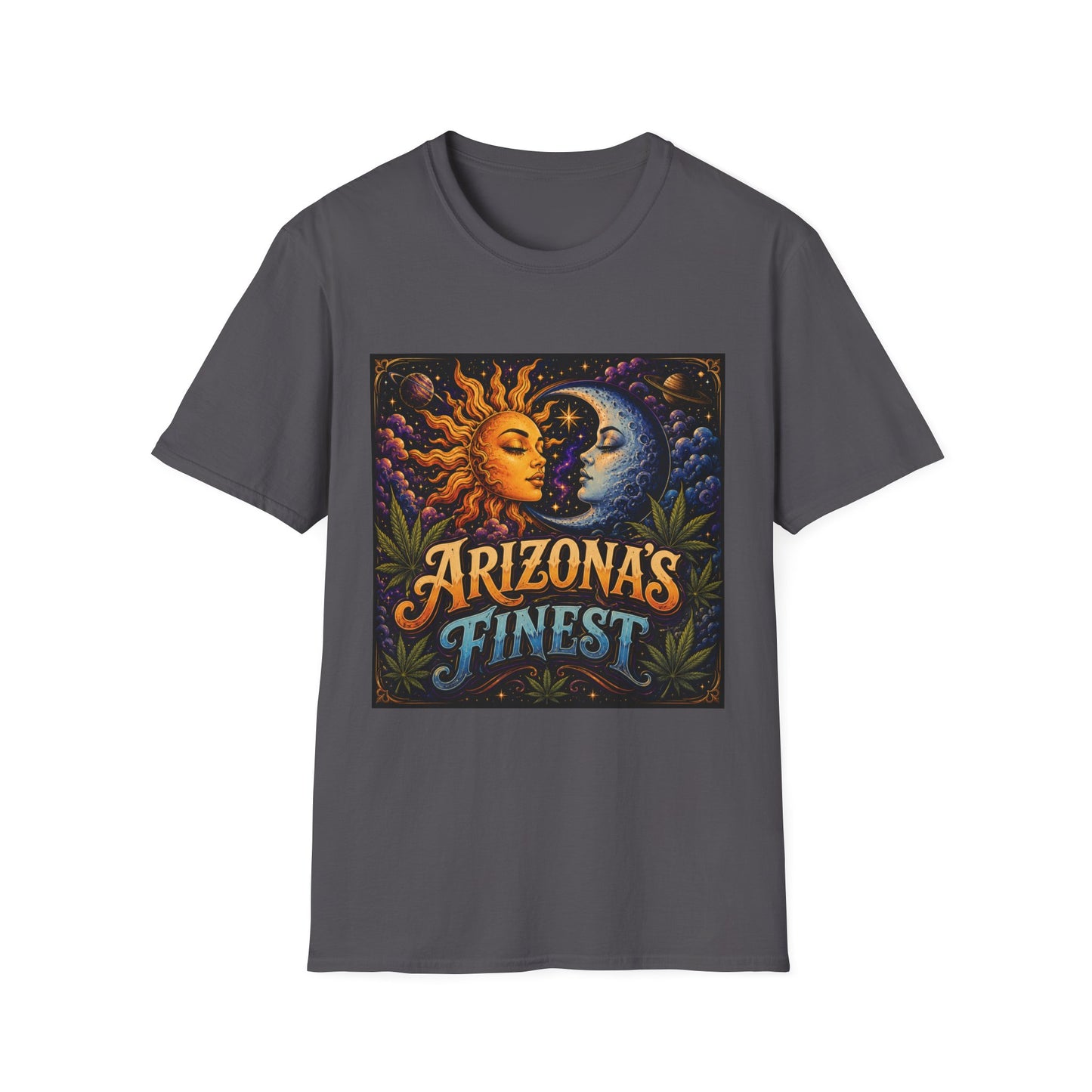 Sun and Moon Arizona's Finest T-Shirt | Celestial Sunface Moonface Tee