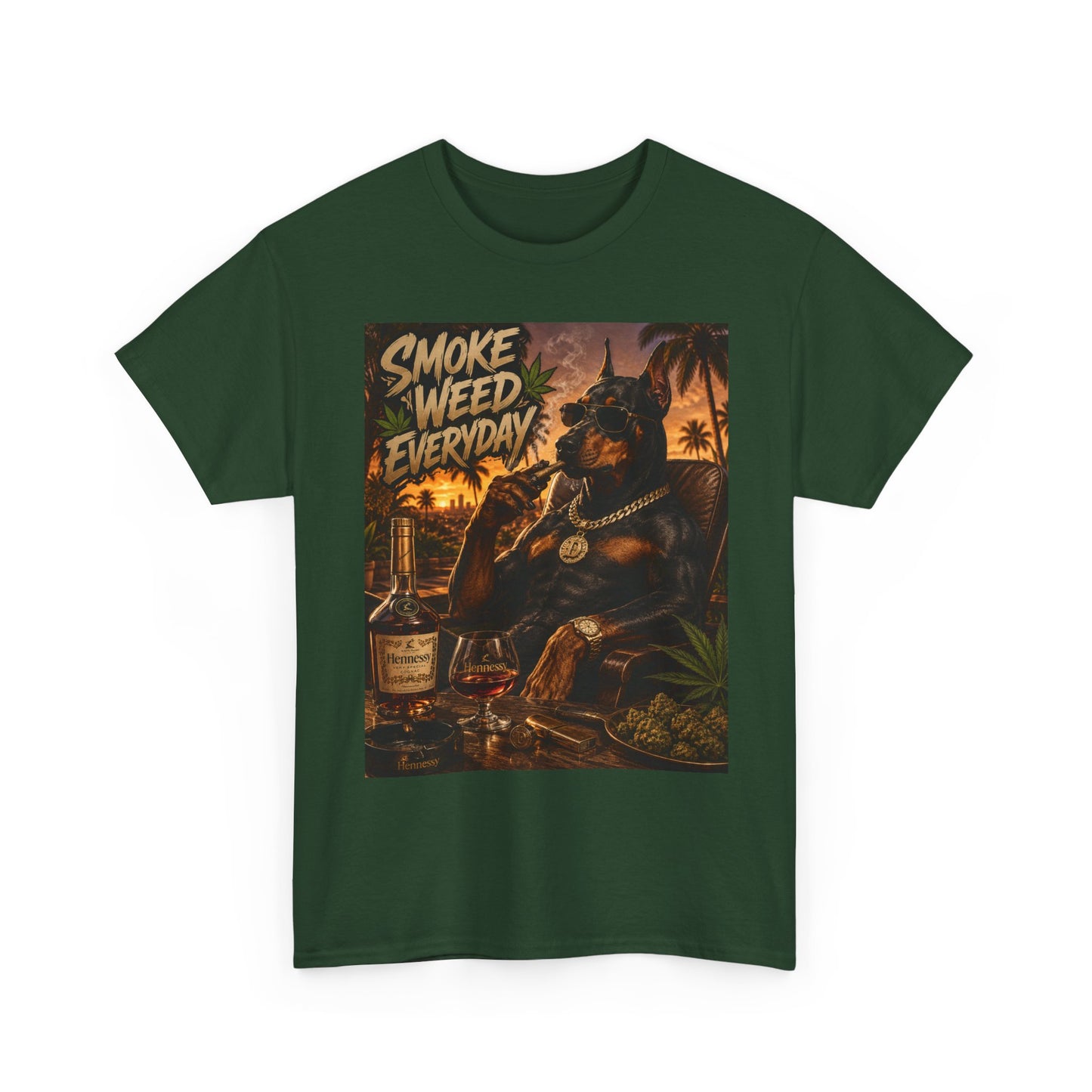 Smoke Weed Everyday T-Shirt | Smoking Crocodile Illustration, Retro Vibes