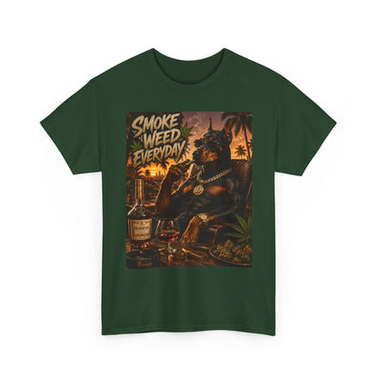 Smoke Weed Everyday T-Shirt | Smoking Crocodile Illustration, Retro Vibes