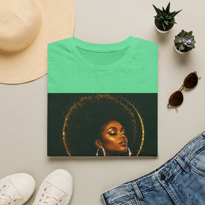 Melanated Goddess T-Shirt | Afrocentric Black Woman Art