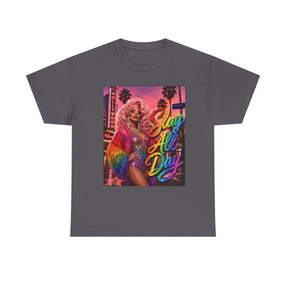 Slay All Day T-Shirt | Rainbow Glam Tee