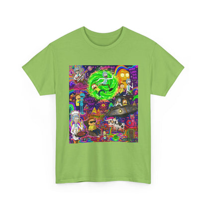 Rick and Morty Portal Collage T-Shirt | Sci-Fi Cartoon Pop Art Tee