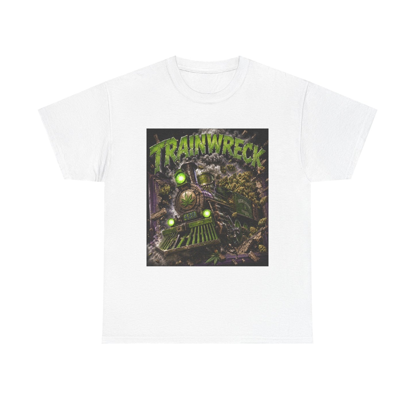 TrainwreckT-Shirt | Grunge Horror Train Graphic