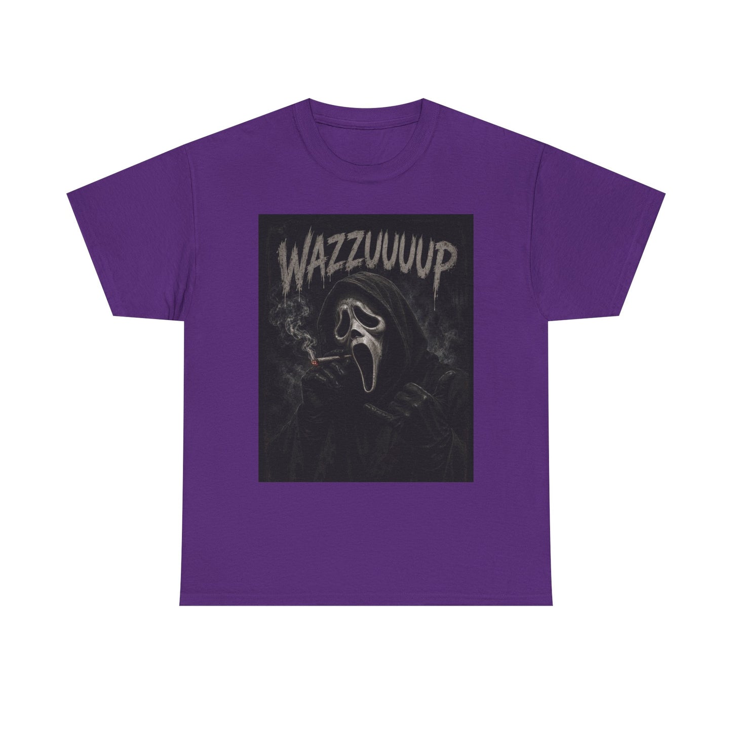 Wazzzuuup Ghost Face Tee | Horror Movie Mask T-Shirt