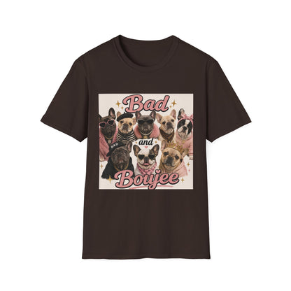 Bad and Boujee Dogs T-Shirt | Cute French Bulldog Pug Portraits