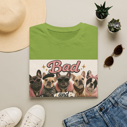Bad and Boujee Dogs T-Shirt | Cute French Bulldog Pug Portraits