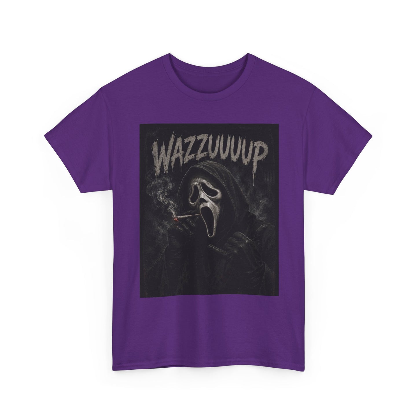 Wazzzuuup Ghost Face Tee | Horror Movie Mask T-Shirt