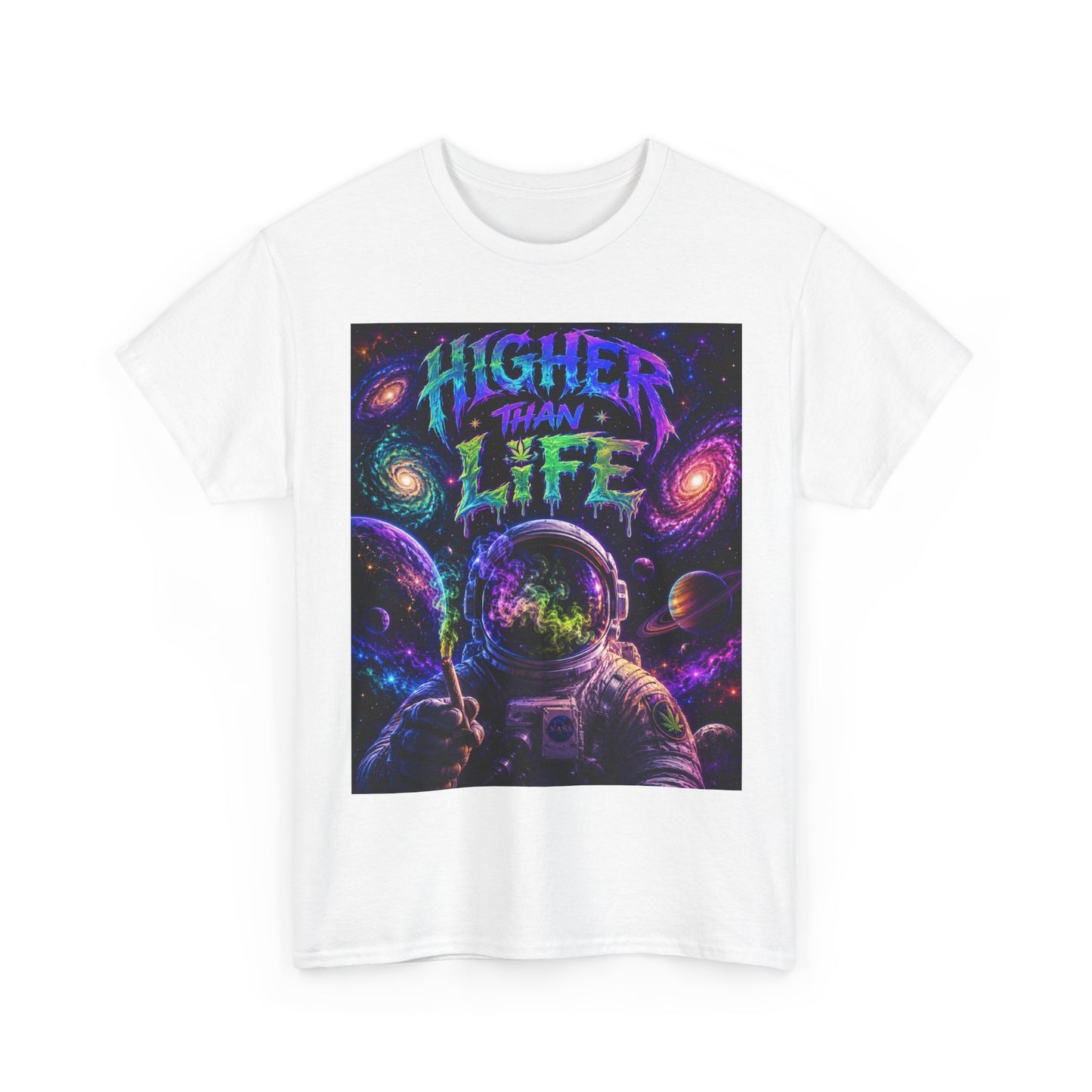 Higher Than Life Astronaut Tee | Psychedelic Space Graphic T-Shirt