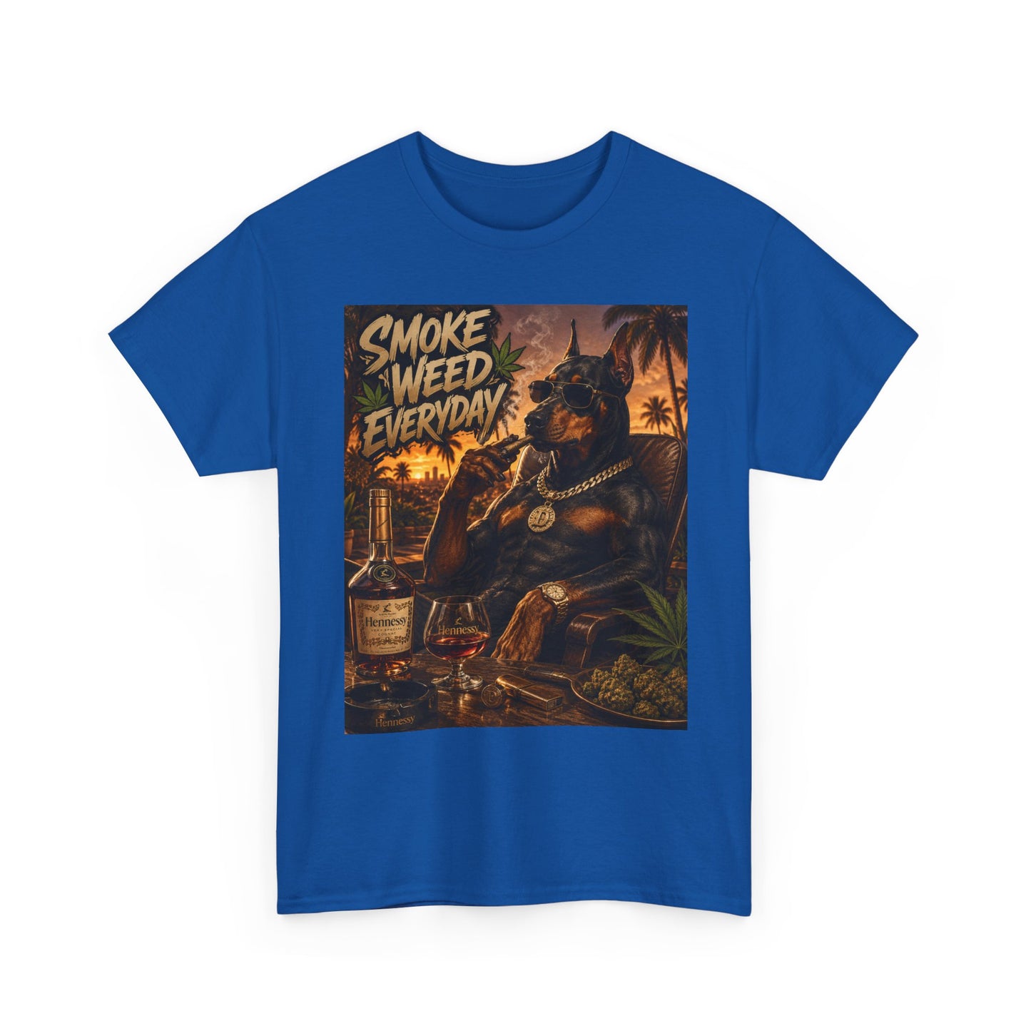 Smoke Weed Everyday T-Shirt | Smoking Crocodile Illustration, Retro Vibes