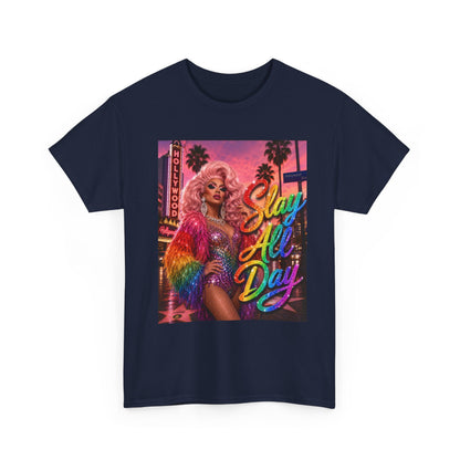Slay All Day T-Shirt | Rainbow Glam Tee
