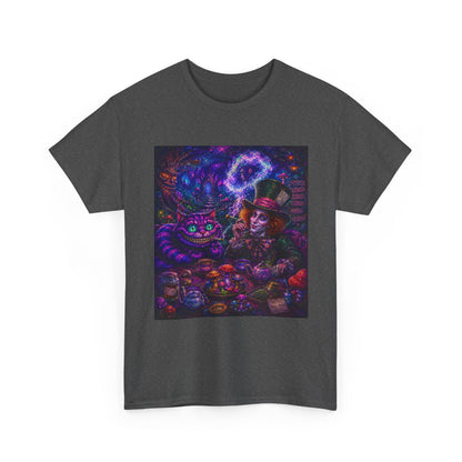 We're all high here Tee | Psychedelic Alice in Wonderland Art