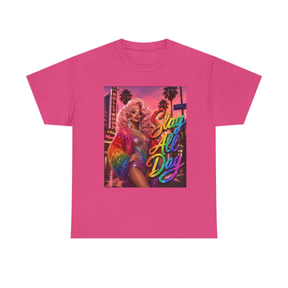 Slay All Day T-Shirt | Rainbow Glam Tee
