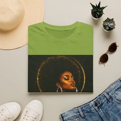 Melanated Goddess T-Shirt | Afrocentric Black Woman Art