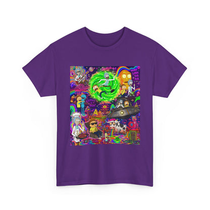 Rick and Morty Portal Collage T-Shirt | Sci-Fi Cartoon Pop Art Tee