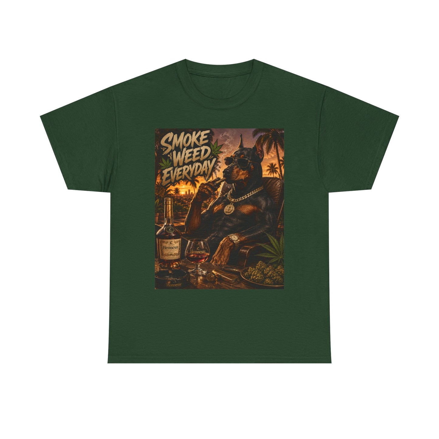 Smoke Weed Everyday T-Shirt | Smoking Crocodile Illustration, Retro Vibes