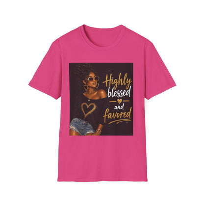 Highly Blessed and Favored T-Shirt | Inspirational Afrocentric Design