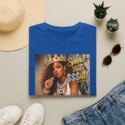 Spend That $Hit! T-Shirt | Queen Crown Graphic, Money Bling Design