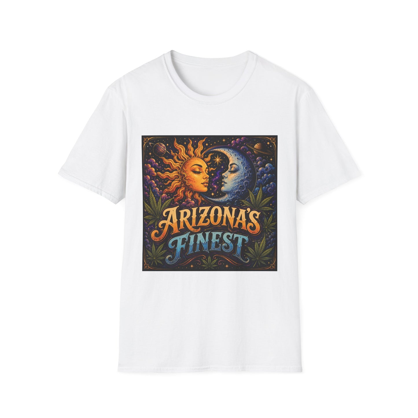 Sun and Moon Arizona's Finest T-Shirt | Celestial Sunface Moonface Tee
