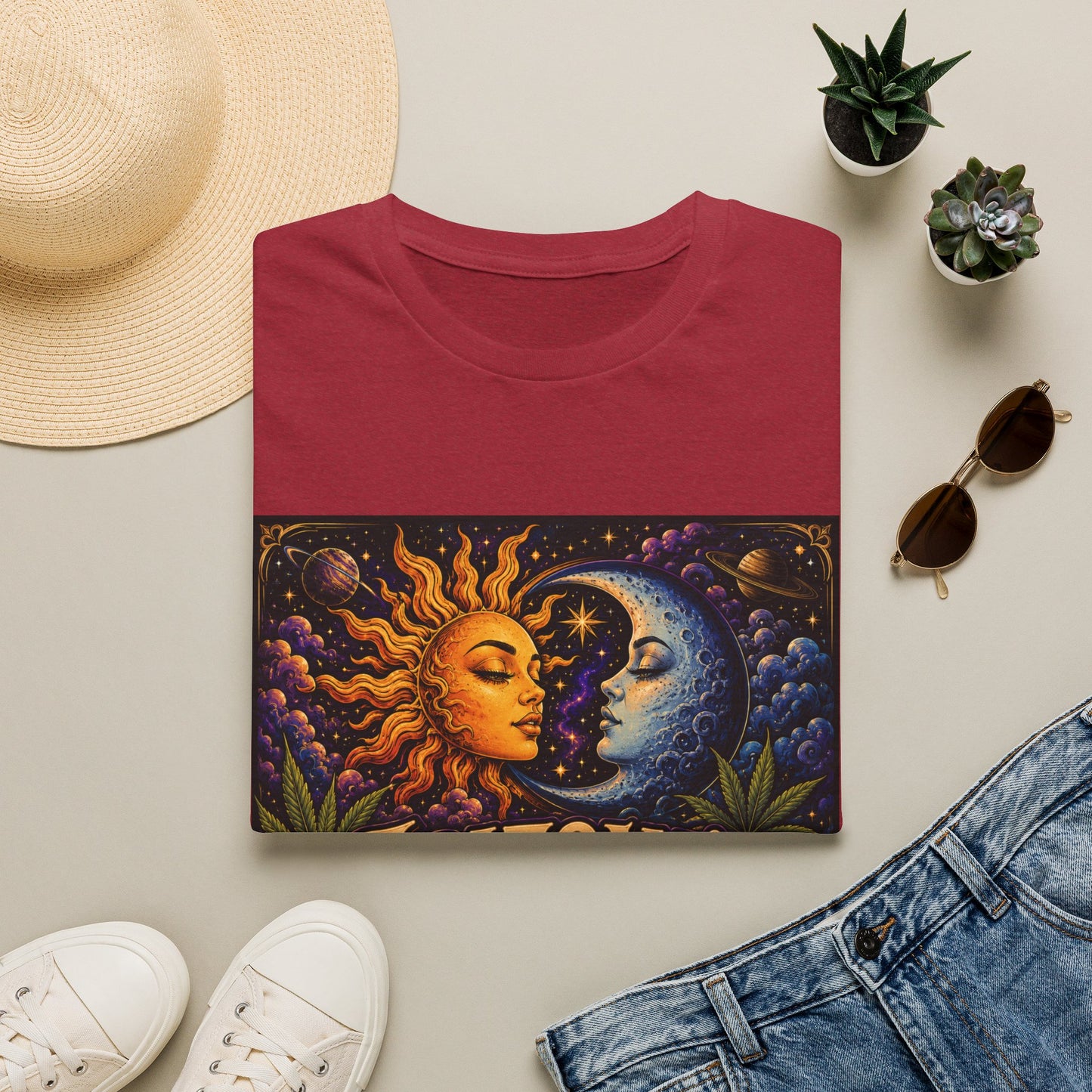 Sun and Moon Arizona's Finest T-Shirt | Celestial Sunface Moonface Tee