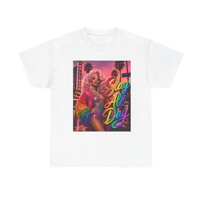 Slay All Day T-Shirt | Rainbow Glam Tee