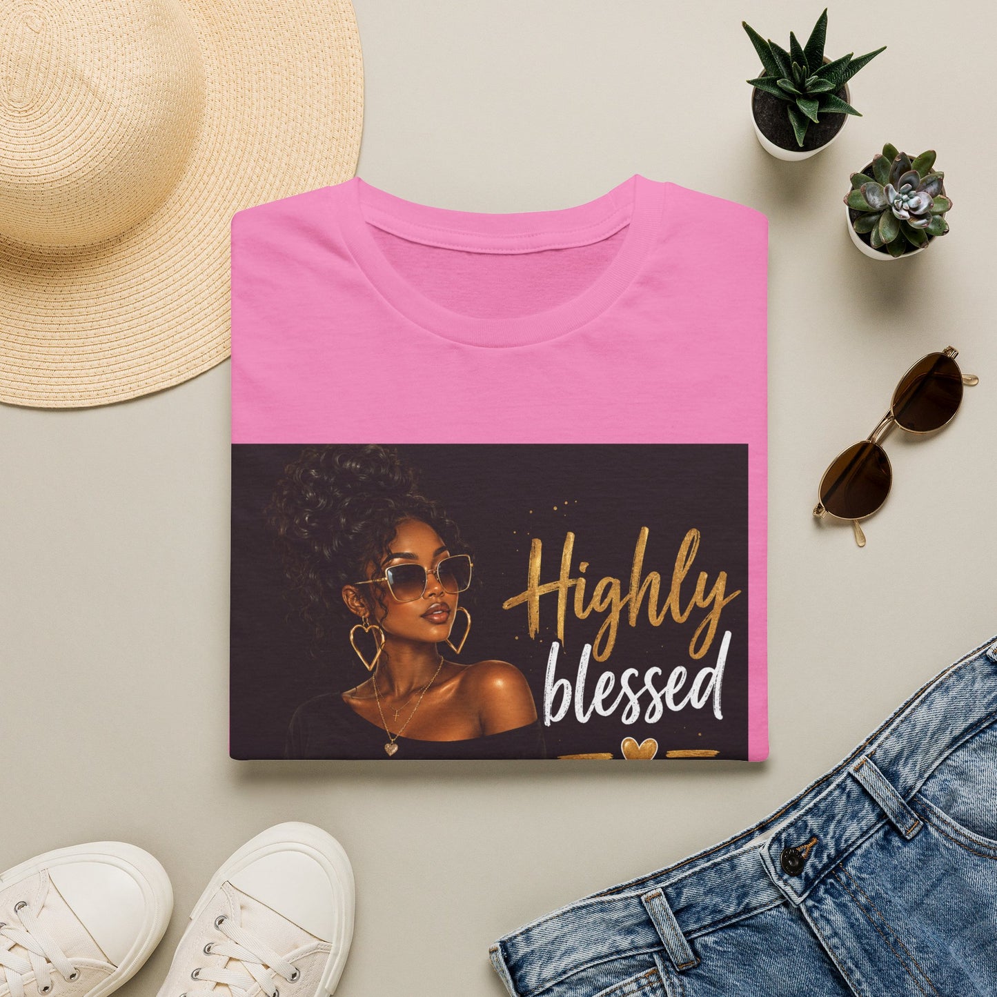 Highly Blessed and Favored T-Shirt | Inspirational Afrocentric Design