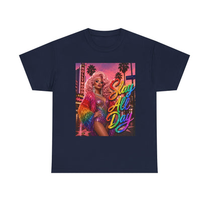 Slay All Day T-Shirt | Rainbow Glam Tee