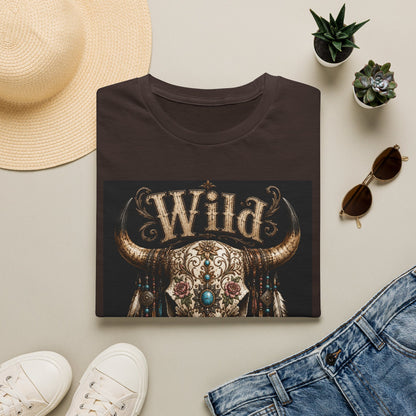 Wild One Skull Tee | Cow Skull Graphic T-Shirt, Boho Western