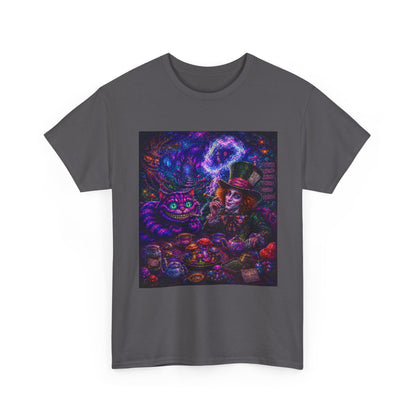 We're all high here Tee | Psychedelic Alice in Wonderland Art