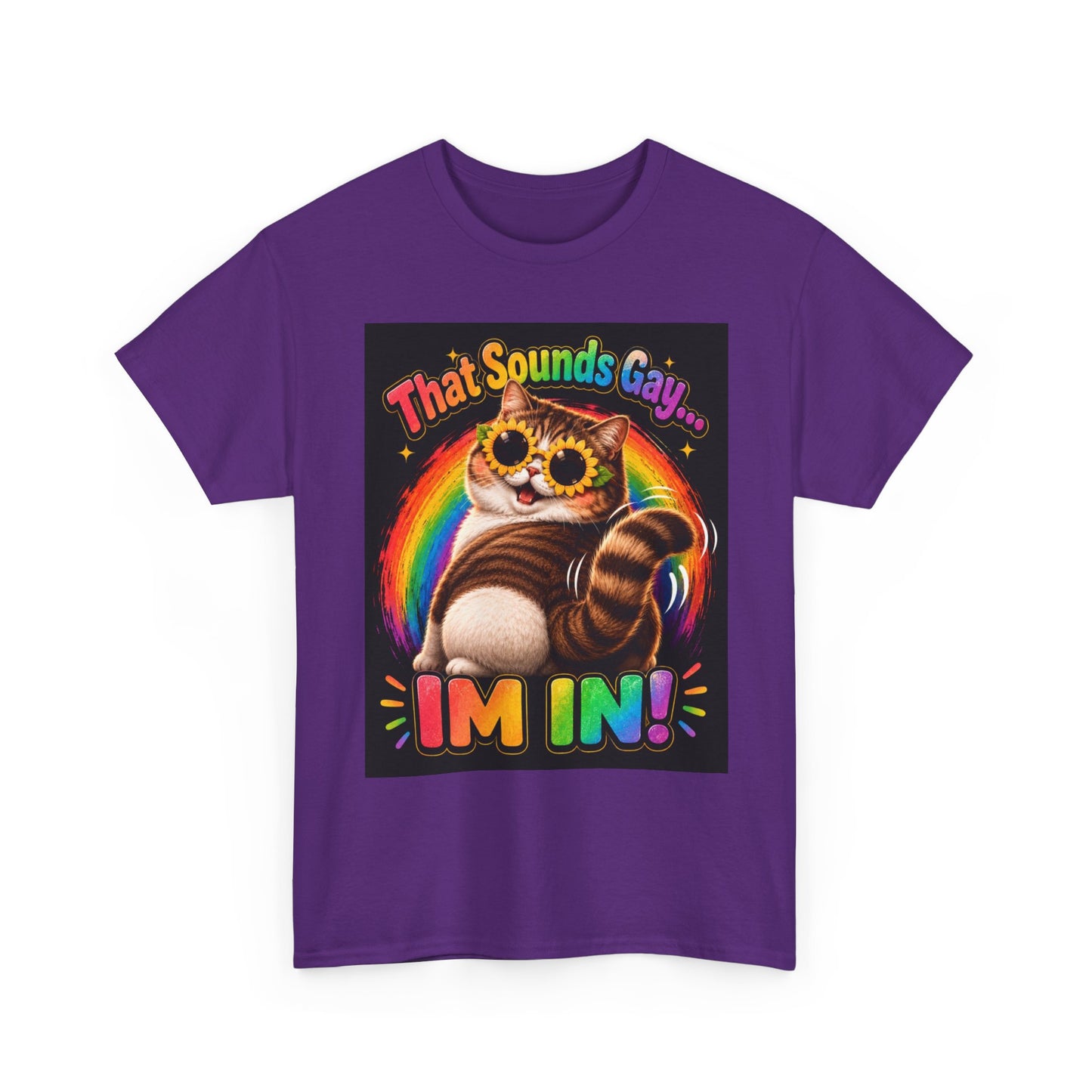 That Sounds Gay I'm In T-Shirt | Rainbow Cat Pride Tee