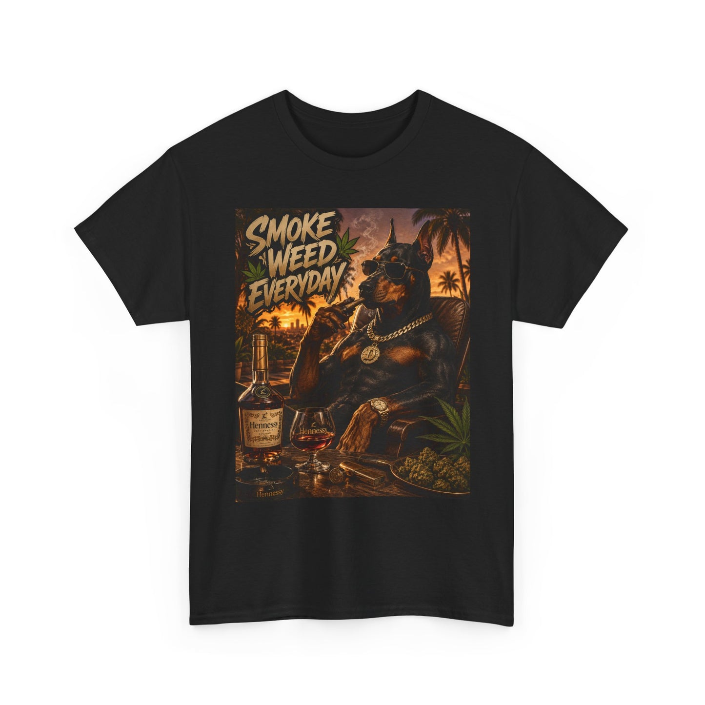 Smoke Weed Everyday T-Shirt | Smoking Crocodile Illustration, Retro Vibes