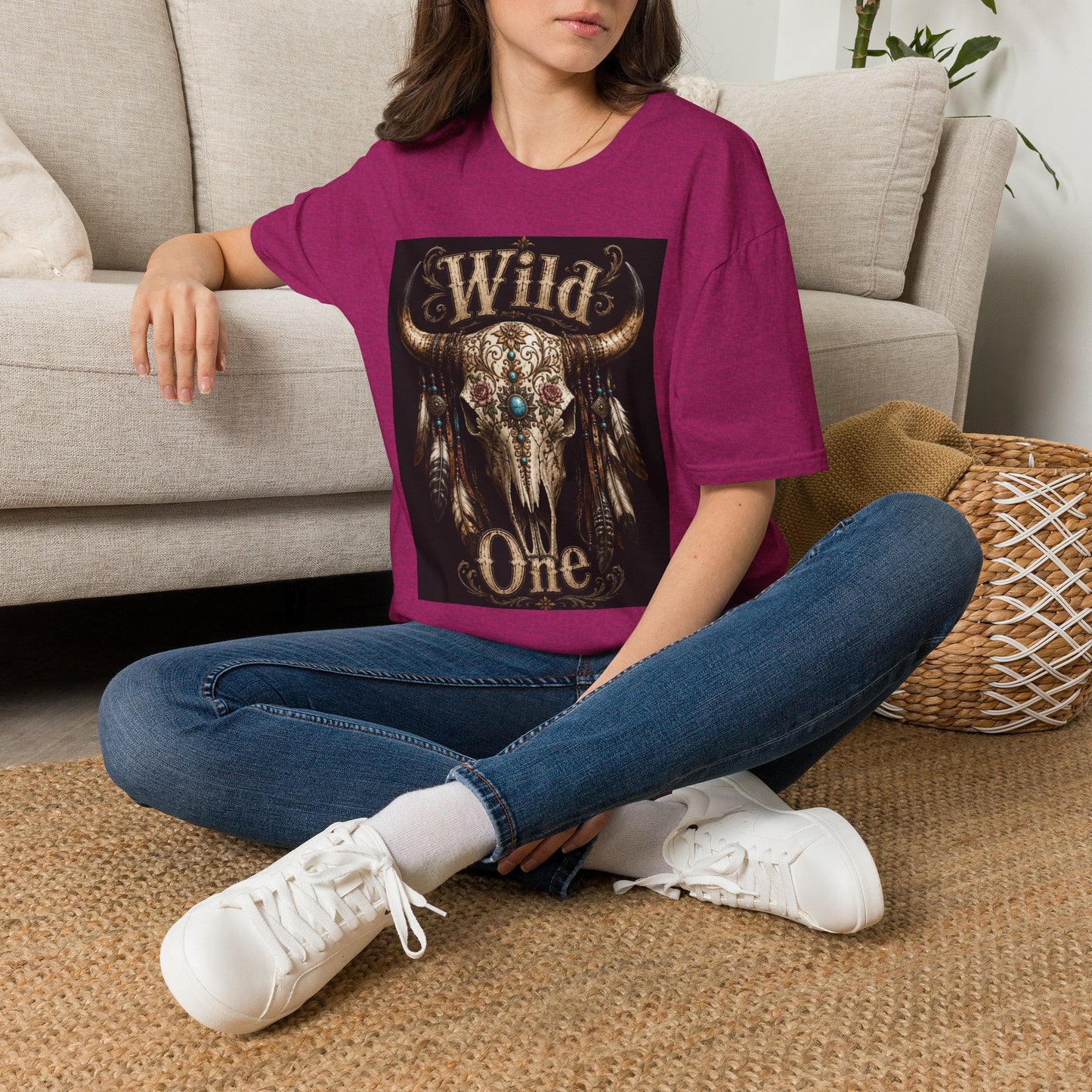 Wild One Skull Tee | Cow Skull Graphic T-Shirt, Boho Western