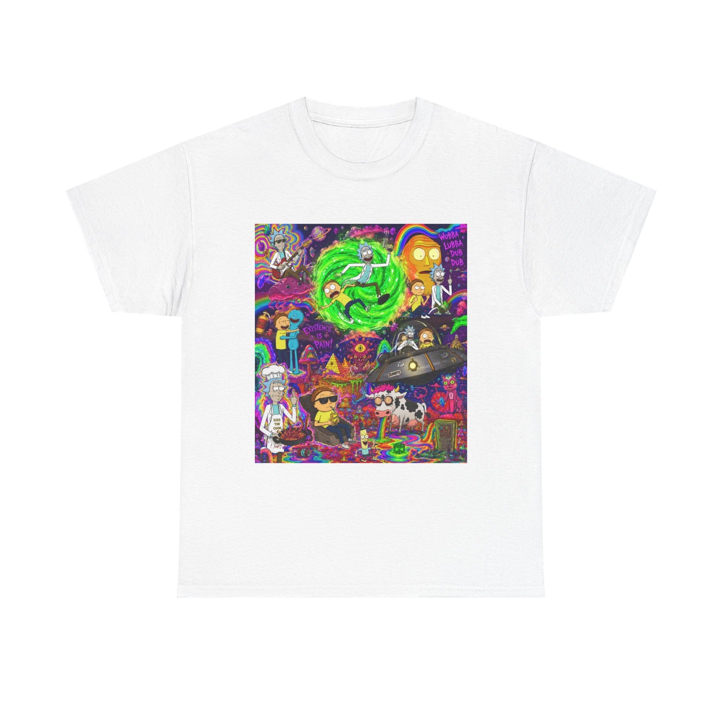 Rick and Morty Portal Collage T-Shirt | Sci-Fi Cartoon Pop Art Tee