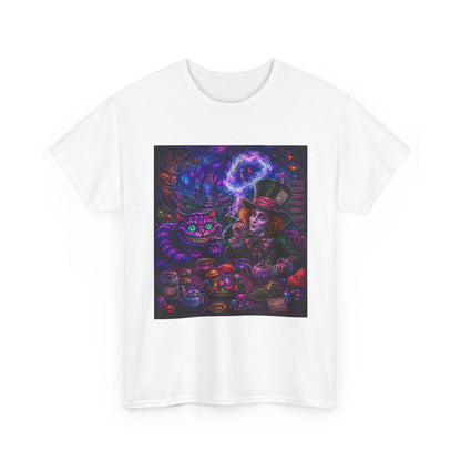 We're all high here Tee | Psychedelic Alice in Wonderland Art